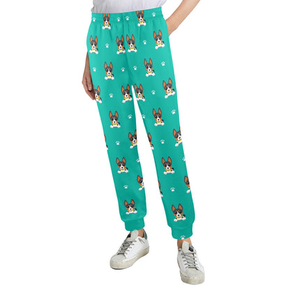 Basenji Pattern Print Design 03 Women's Casual Track Pants