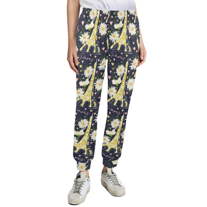 eiffel tower Design Print Pattern JJ0179 Women's Casual Track Pants