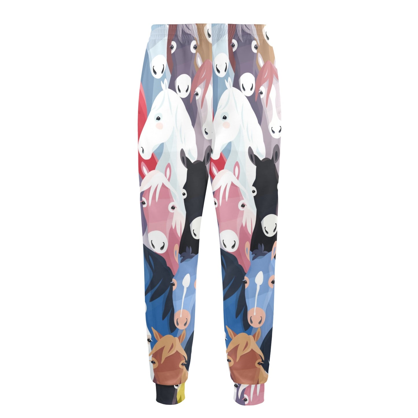 Colorful Horse Pattern Men's Casual Track Pants
