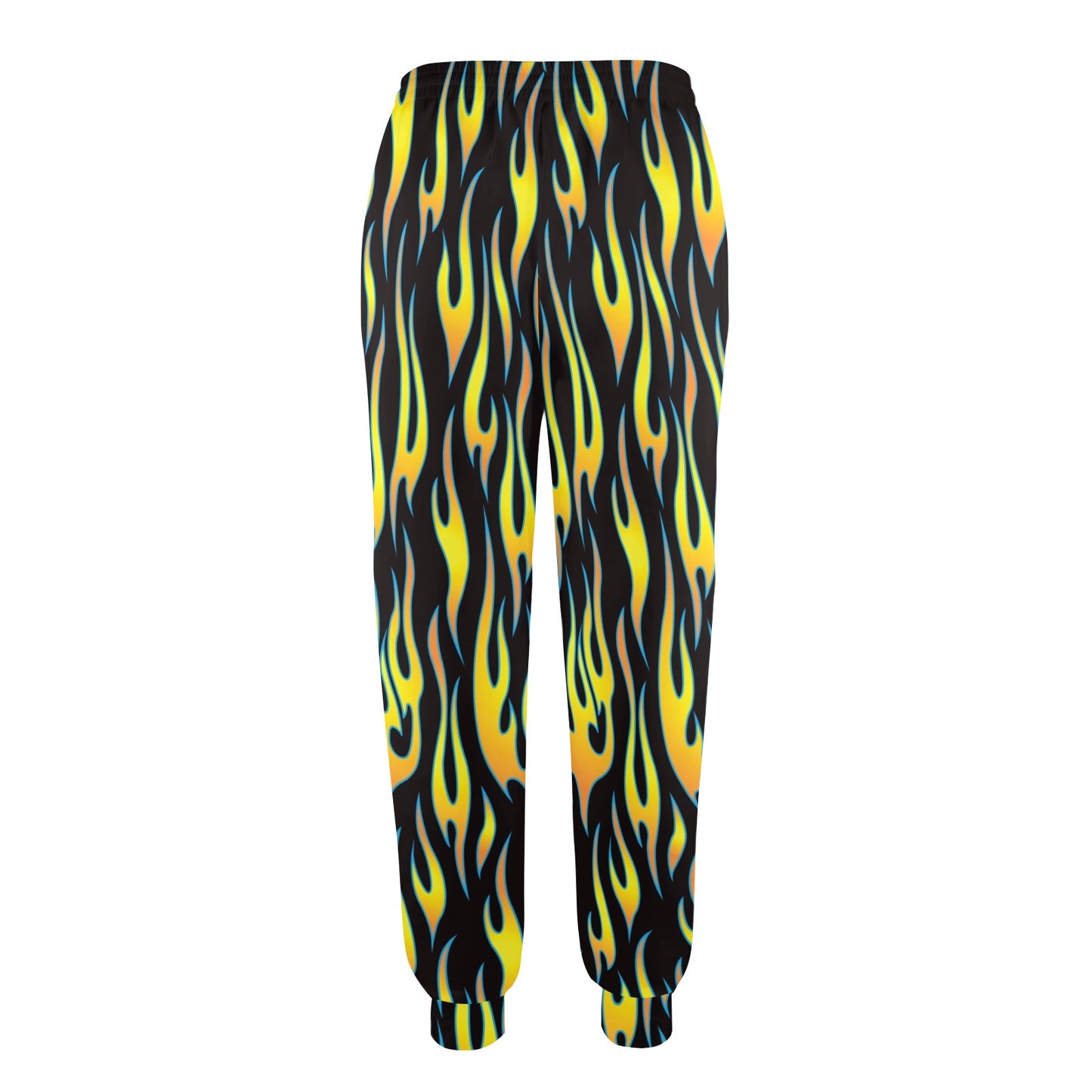 Flame Fire Yellow Pattern Women's Casual Track Pants