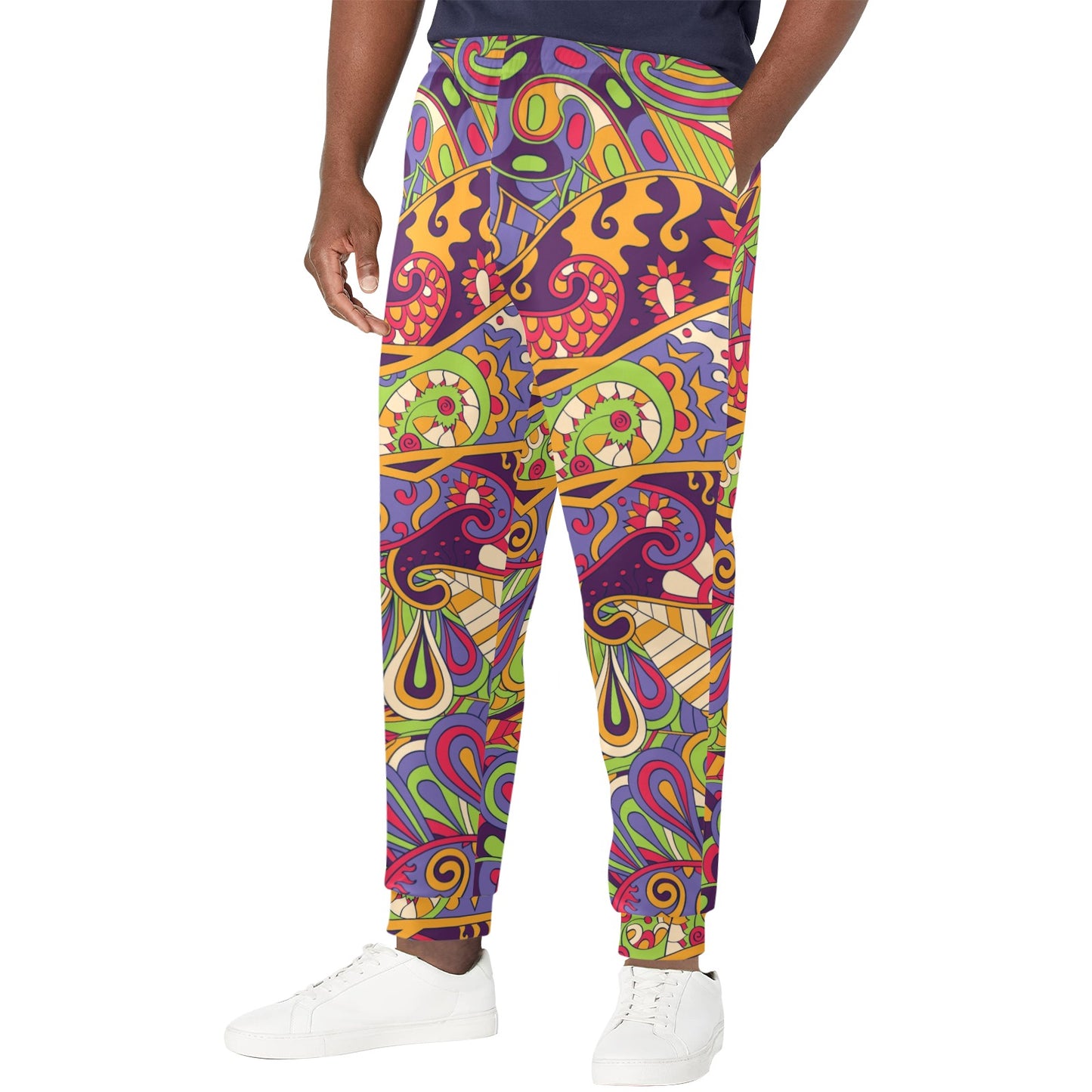 Funky Retro Pattern Print Design A04 Men's Casual Track Pants