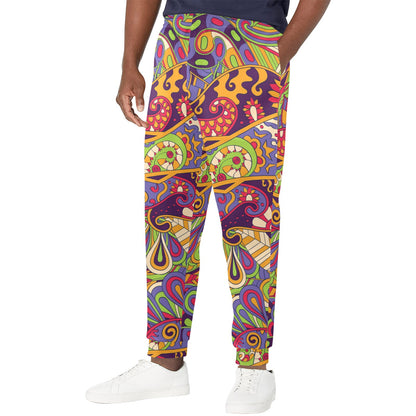 Funky Retro Pattern Print Design A04 Men's Casual Track Pants