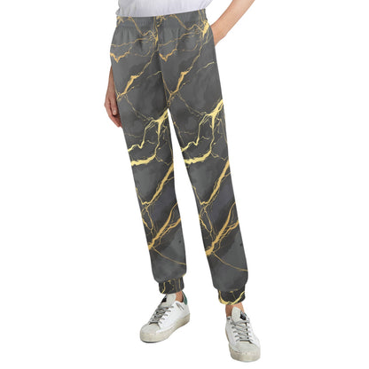Marble Pattern Print Design 02 Women's Casual Track Pants