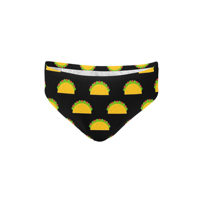 Taco Pattern Print Design TC06 Men's Swimming Briefs