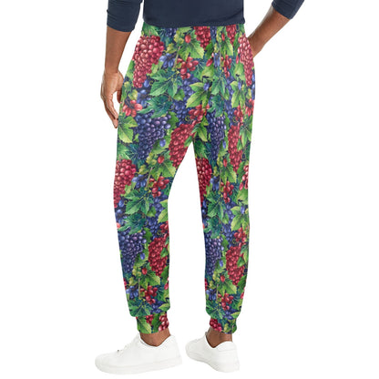 Grape Pattern Print Design GP02 Men's Casual Track Pants