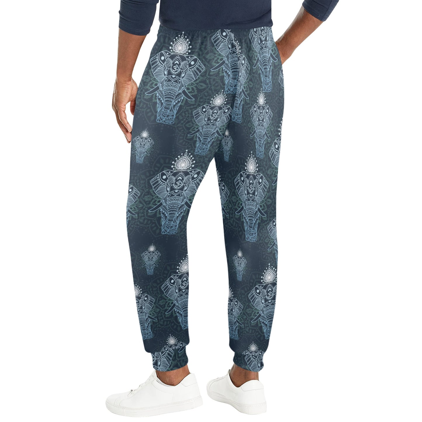 Elephant Mandala Men's Casual Track Pants