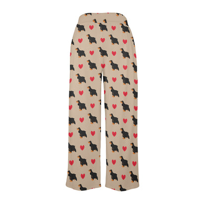 Cocker Pattern Print Design 02 Women's Wide Leg Lounge Pants
