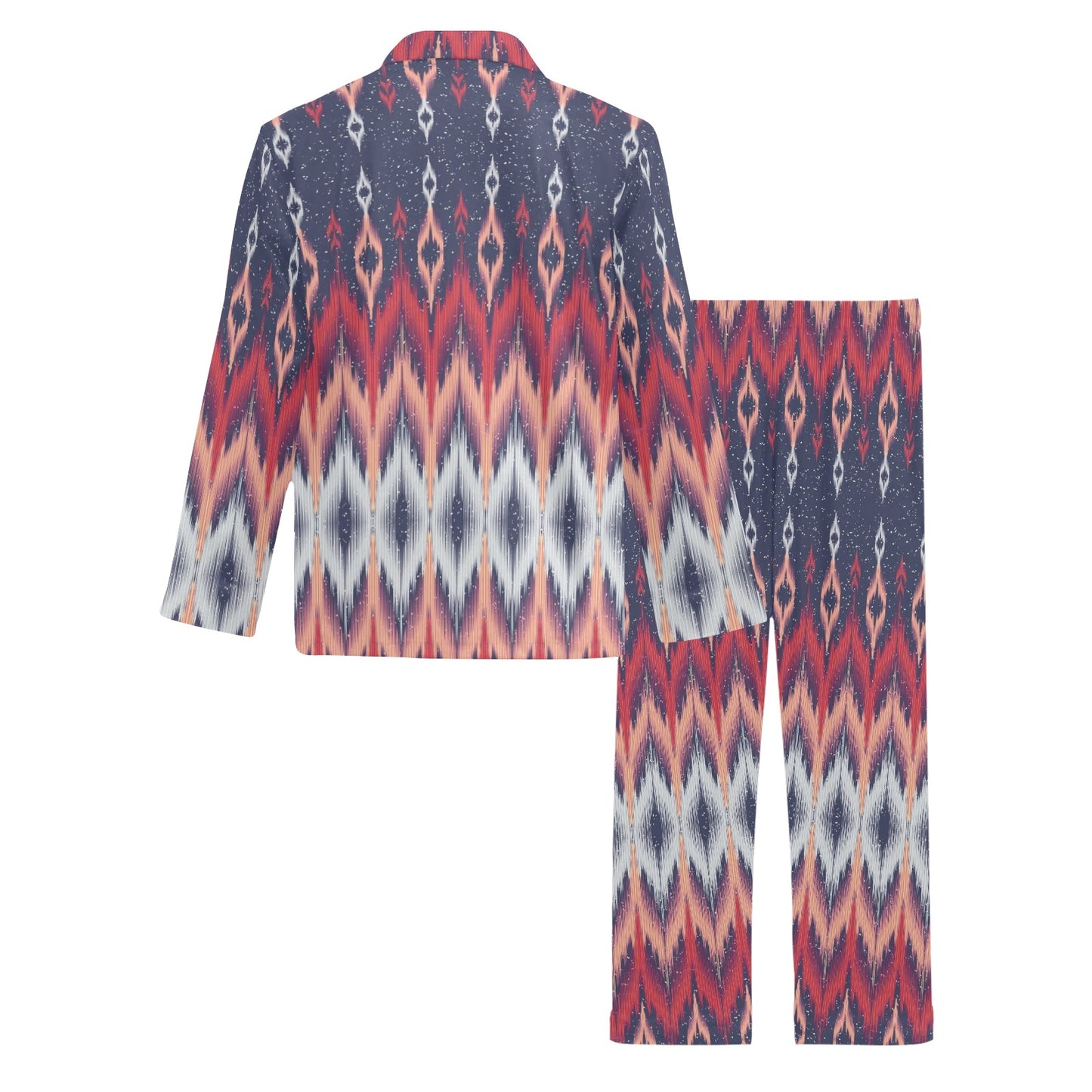 Ikat Print Design LKS401 Men's Long Pajama Set