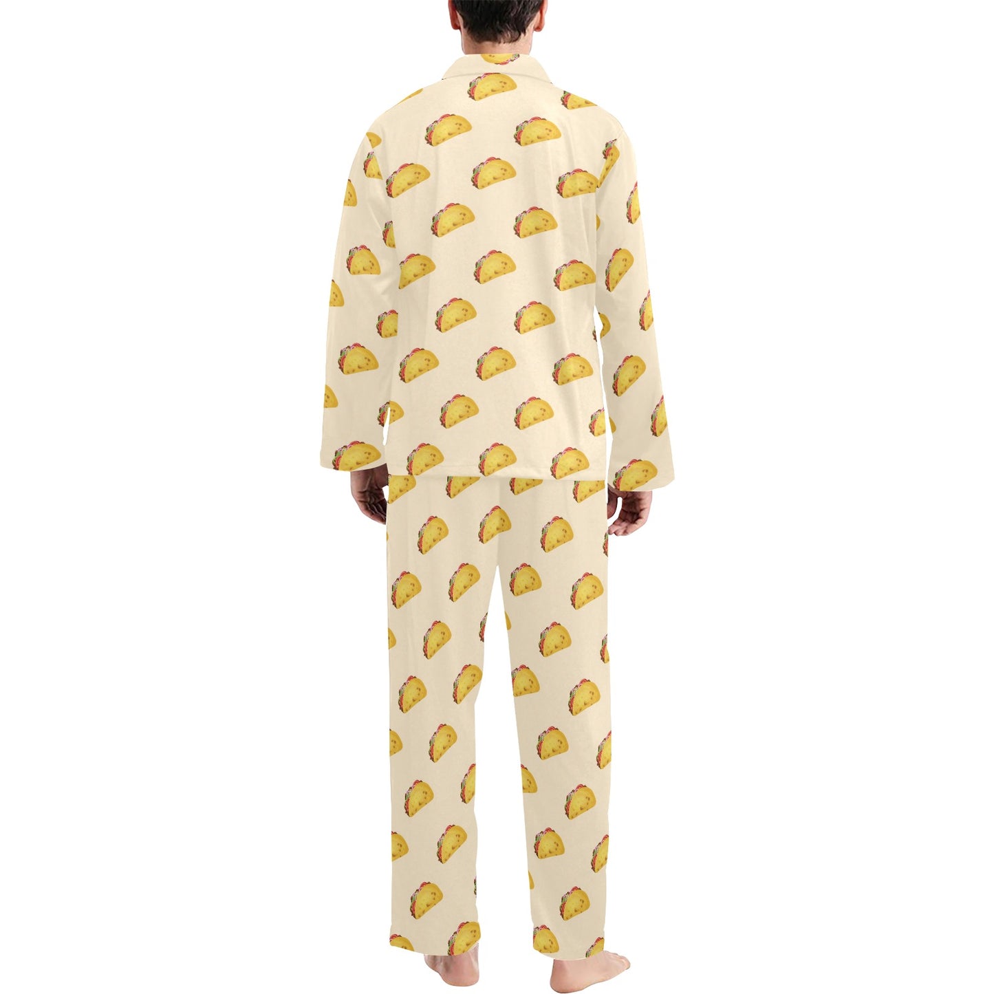 Taco Print Design LKS302 Men's Long Pajama Set