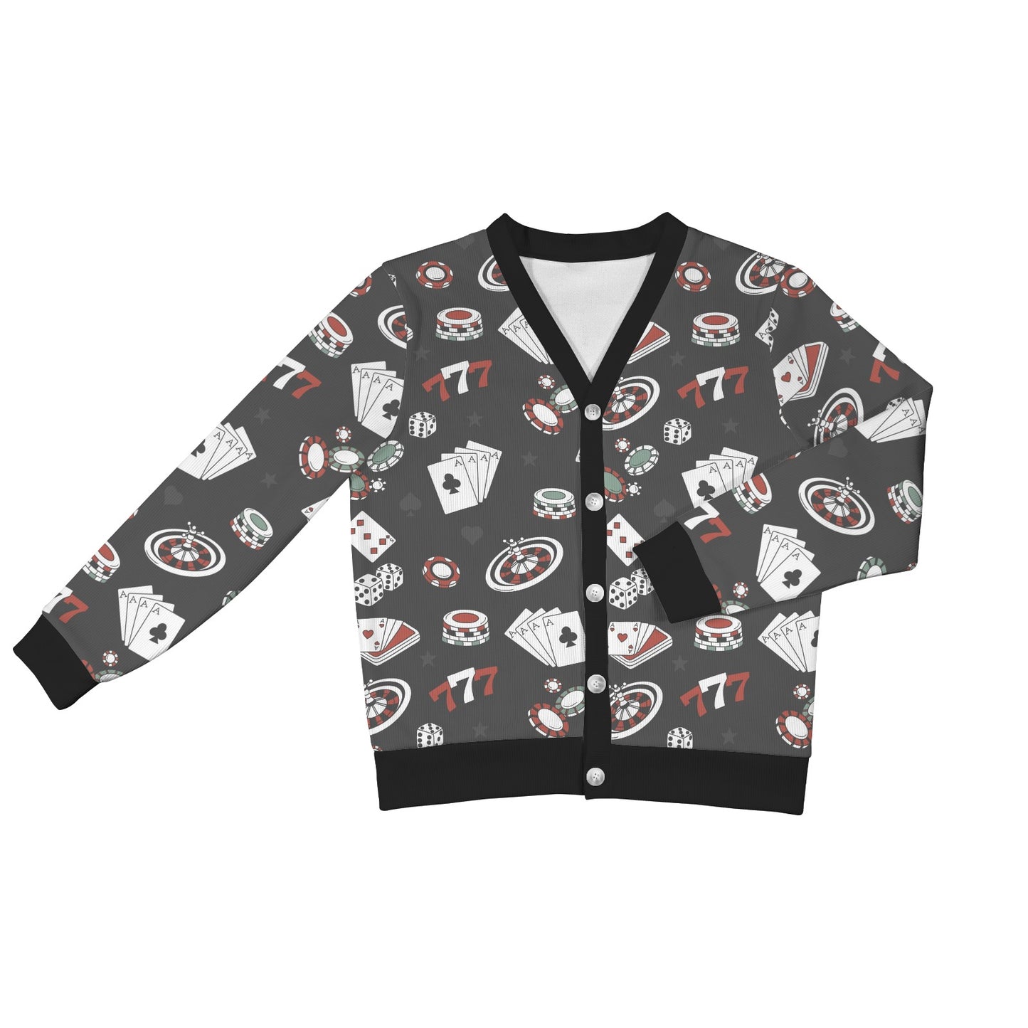 Casino Pattern Print Design 02 Women's Cardigan