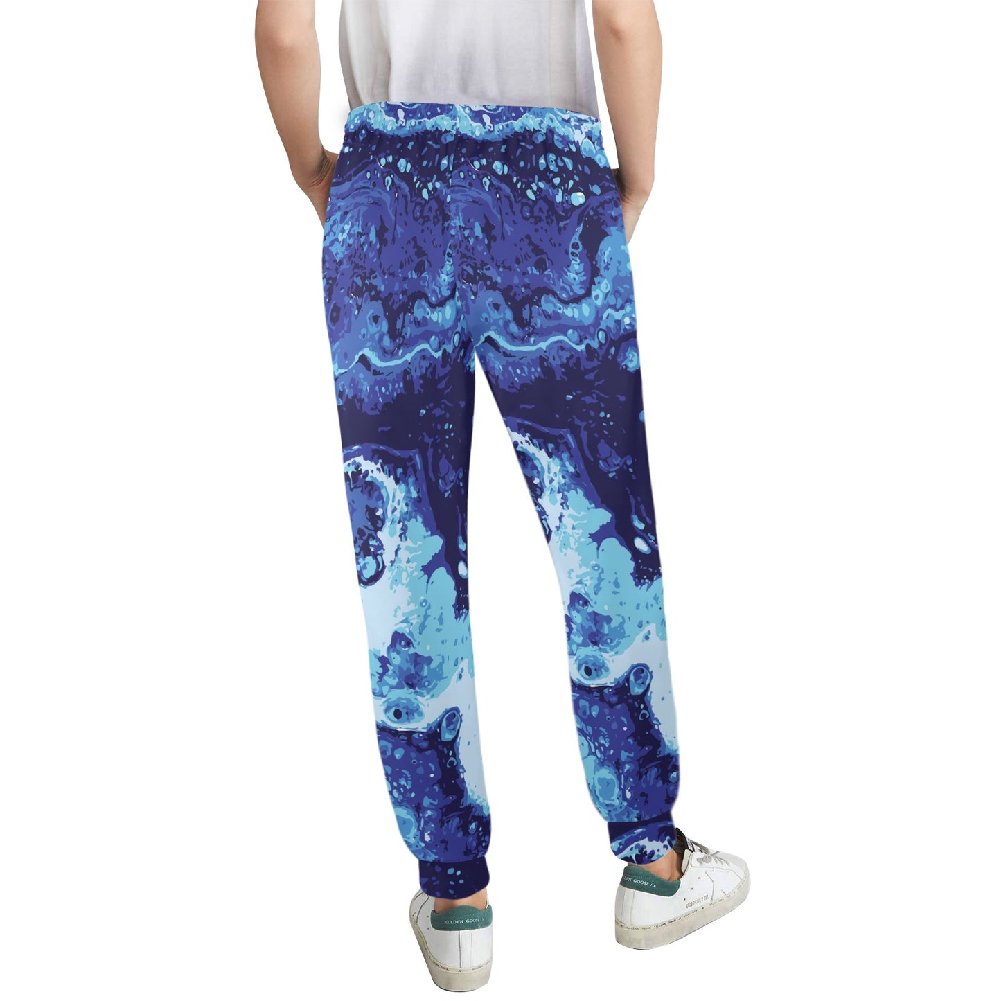 Ocean Liquid Pattern Print Design A03 Women's Casual Track Pants