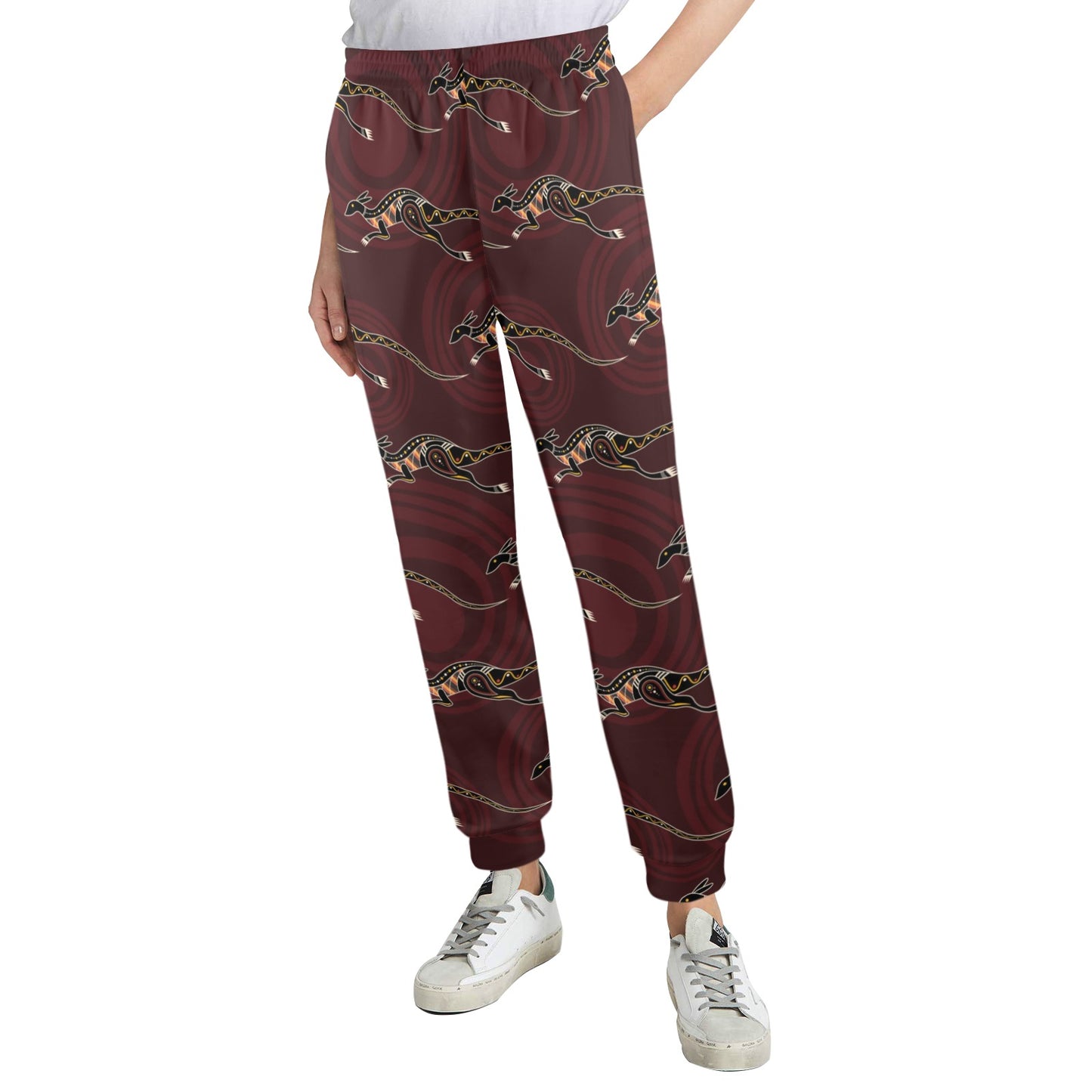 Kangaroos Pattern Print Design 05 Women's Casual Track Pants