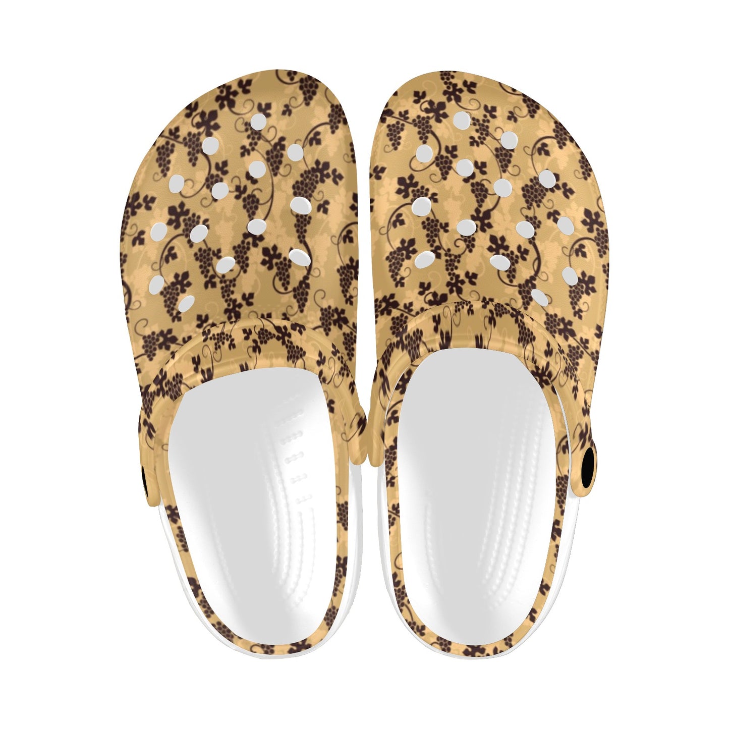 Wine Grape Design Print Unisex Clogs Shoes