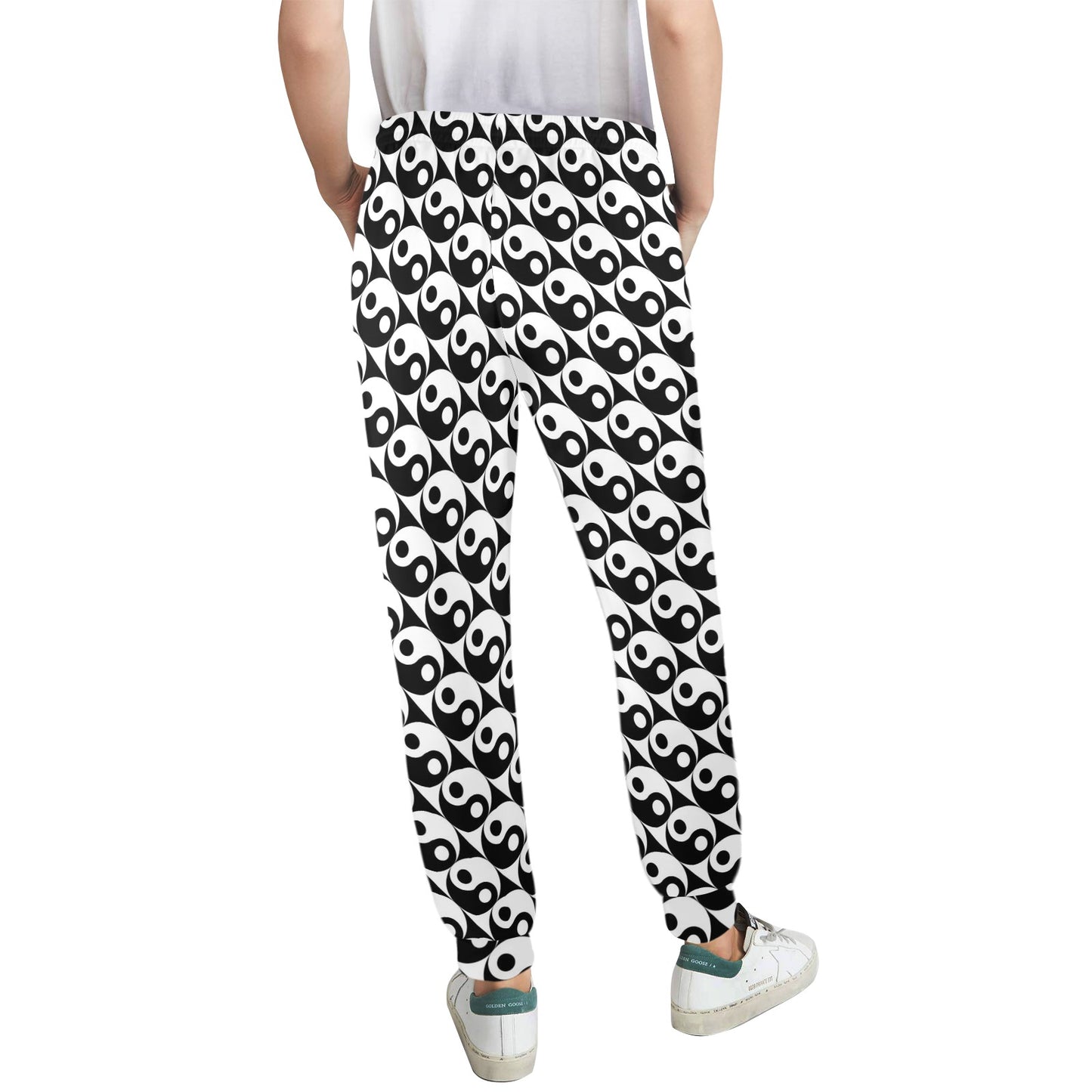 Yin Yang Print Design LKS304 Women's Casual Track Pants