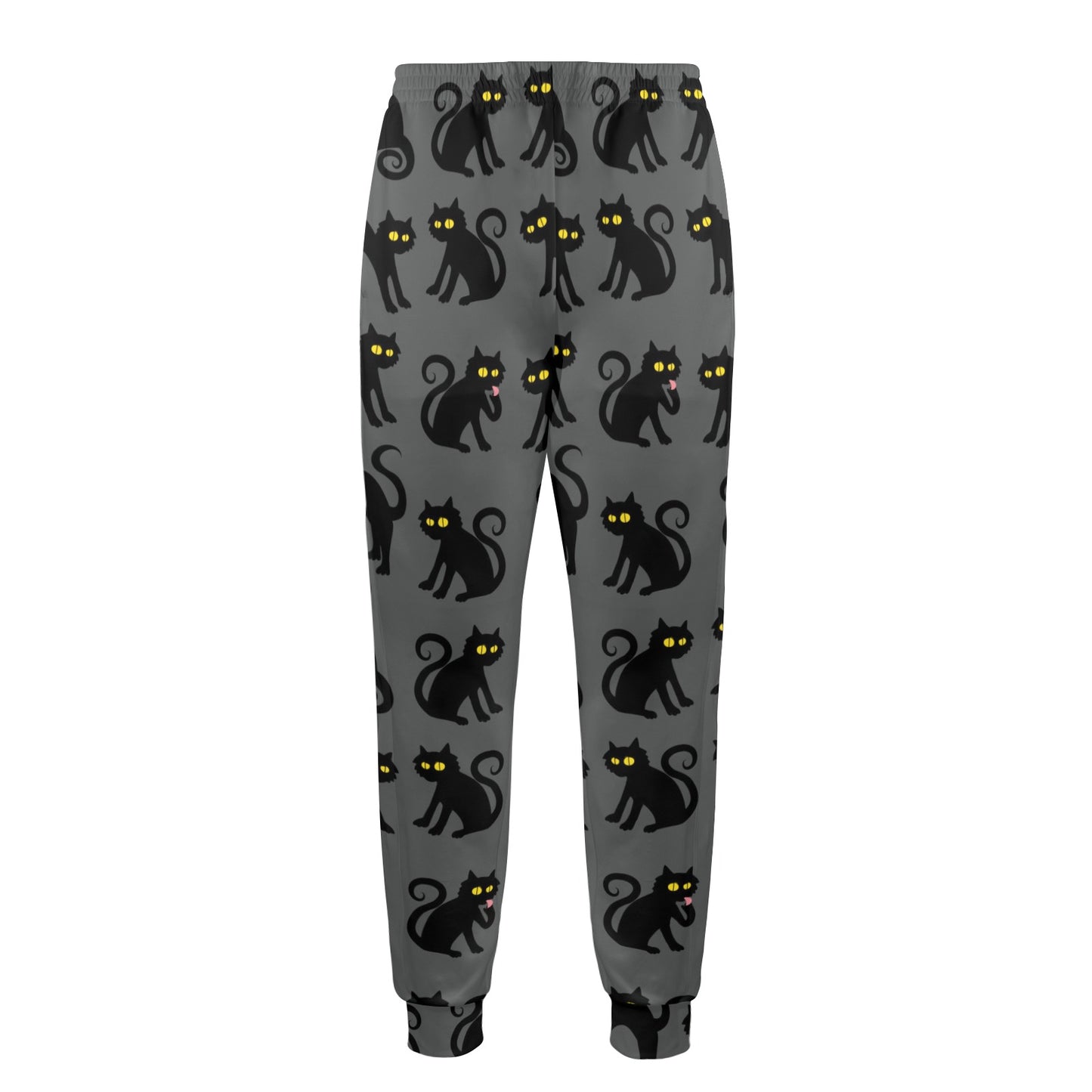 Black Cat Cute Print Pattern Men's Casual Track Pants