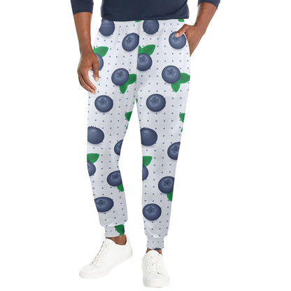 Blueberry Pattern Print Design BB02 Men's Casual Track Pants