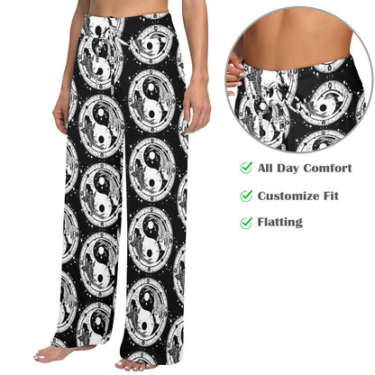 Yin Yang Koi Fish Women's Wide Leg Lounge Pants