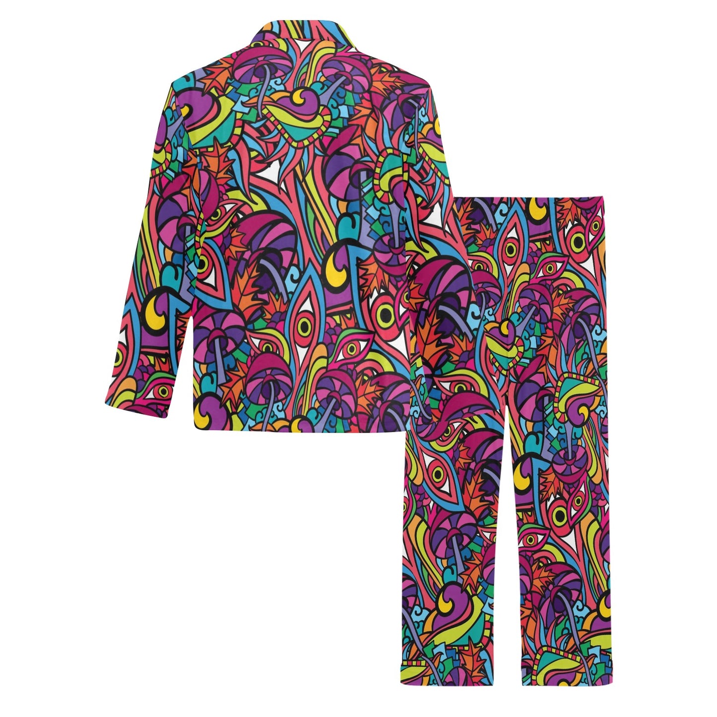 Trippy Print Design LKS302 Men's Long Pajama Set
