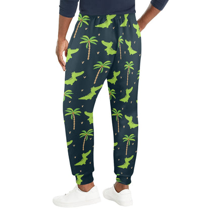 Alligator Pattern Print Design 02 Men's Casual Track Pants