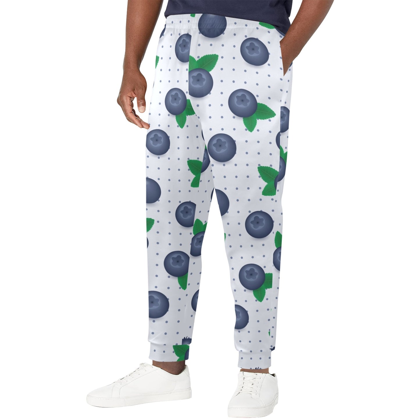 Blueberry Pattern Print Design BB02 Men's Casual Track Pants
