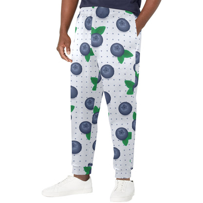 Blueberry Pattern Print Design BB02 Men's Casual Track Pants