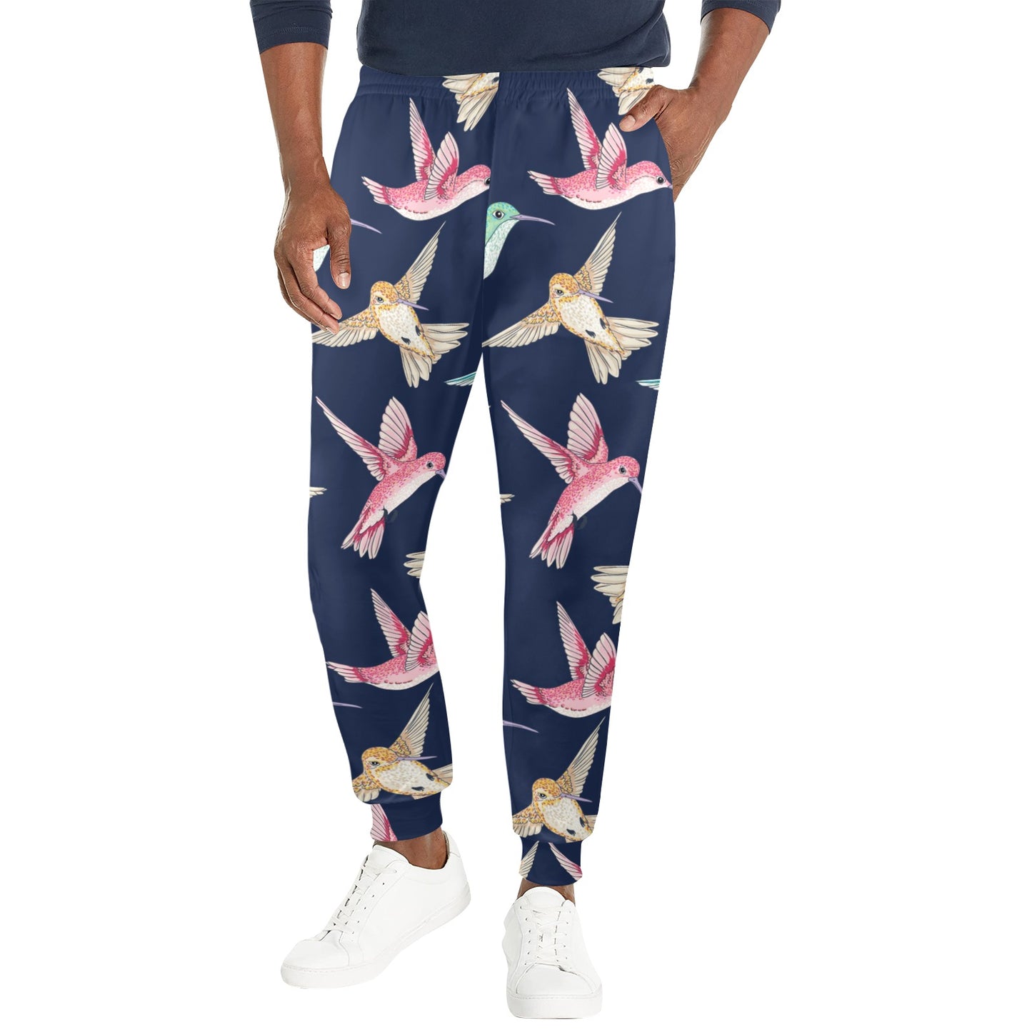 Hummingbird Cute Pattern Print Design 01 Men's Casual Track Pants