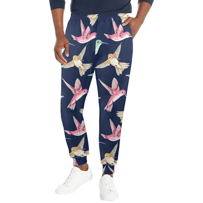 Hummingbird Cute Pattern Print Design 01 Men's Casual Track Pants