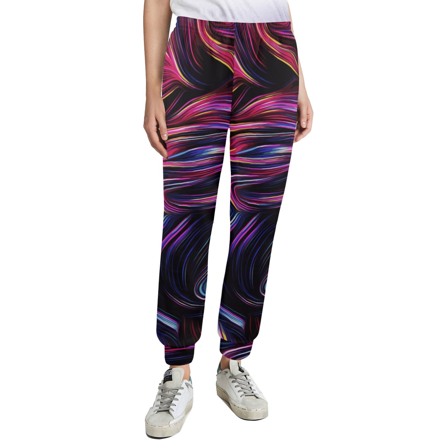 Liquid Pattern Print Design 01 Women's Casual Track Pants