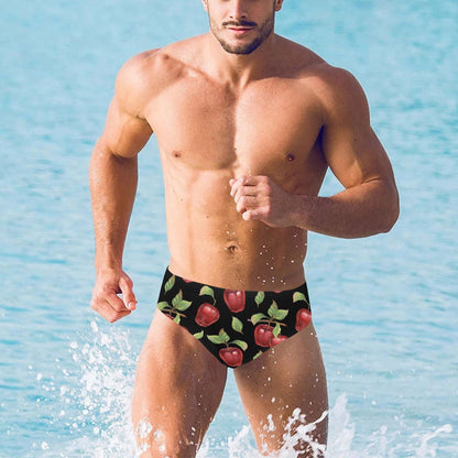 Apple Pattern Print Design AP011 Men's Swimming Briefs