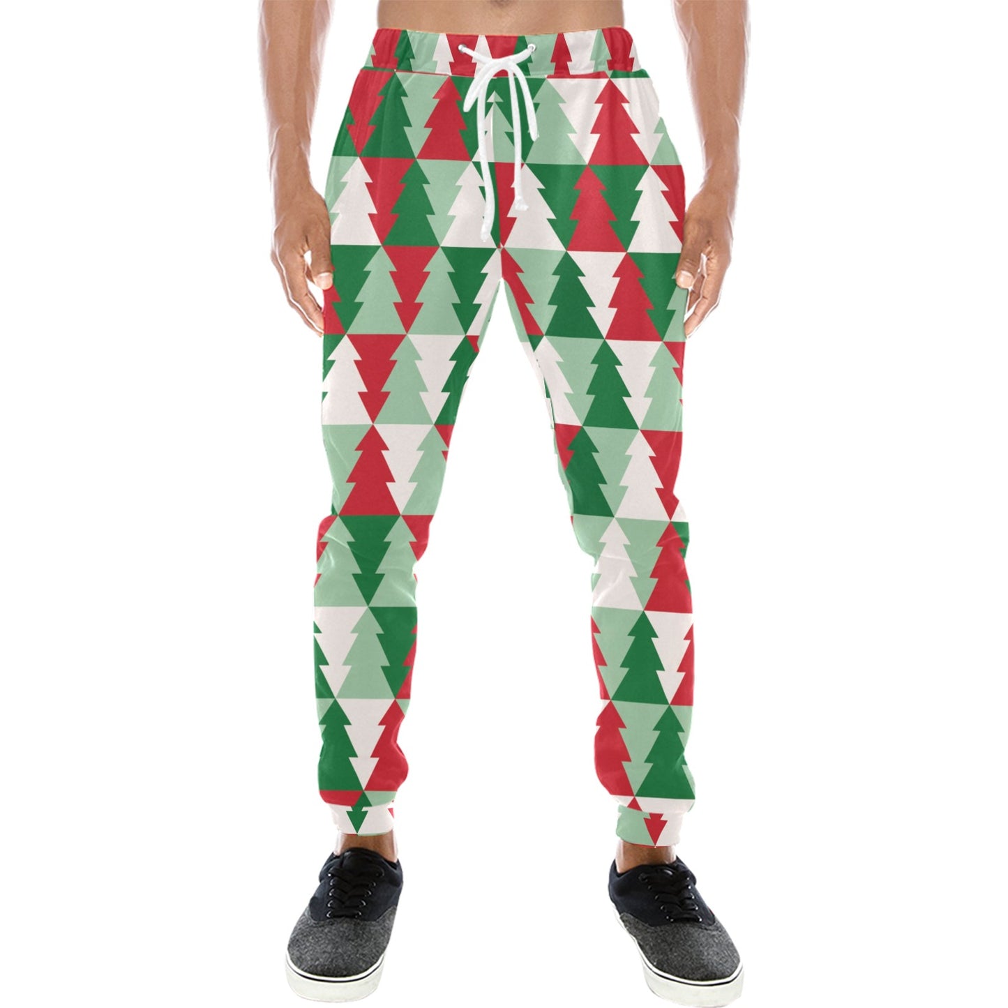 Christmas Tree Pattern Print Design 01 Men's Sweatpants