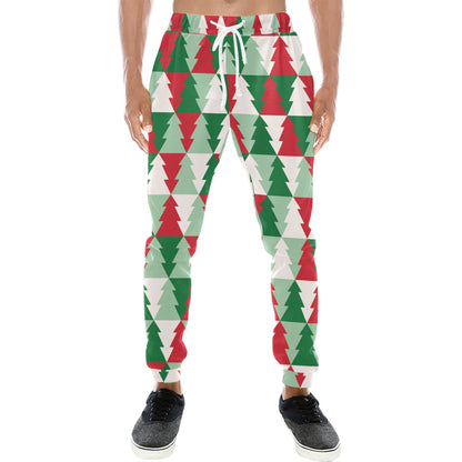 Christmas Tree Pattern Print Design 01 Men's Sweatpants