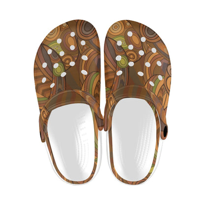 Maori Ornament Design Print Unisex Clogs Shoes