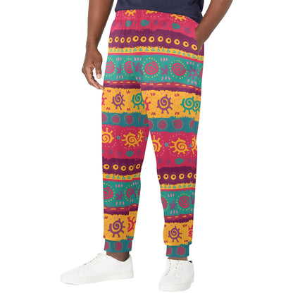 Ethnic Design Print Pattern JJ0134 Men's Casual Track Pants