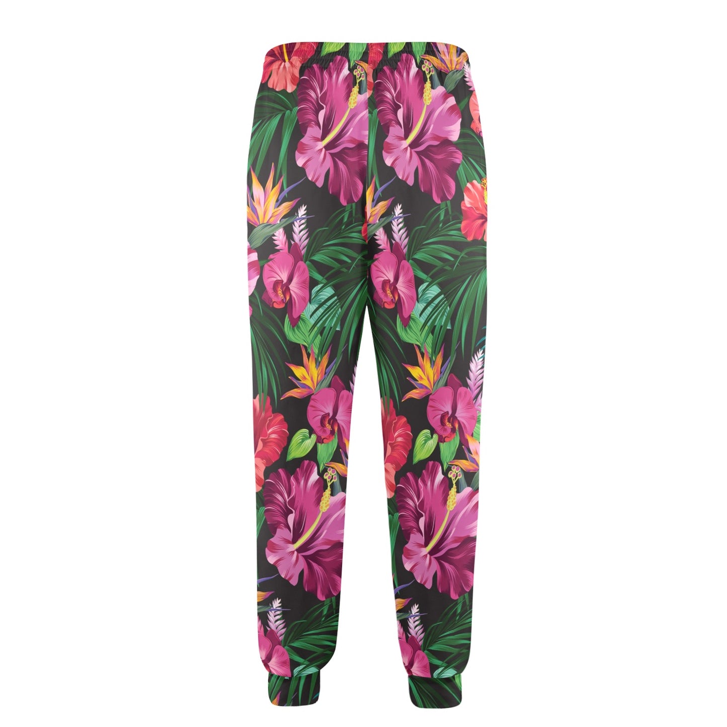 Hibiscus Hawaiian Design Print Pattern Men's Casual Track Pants