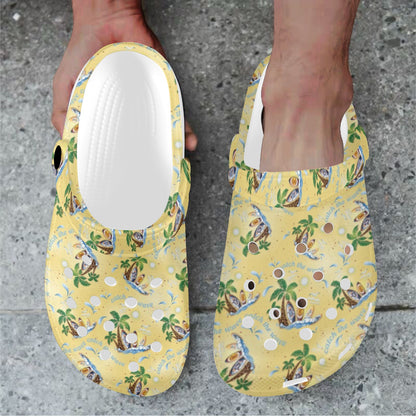 Surf Catch the Wave Design Unisex Clogs Shoes