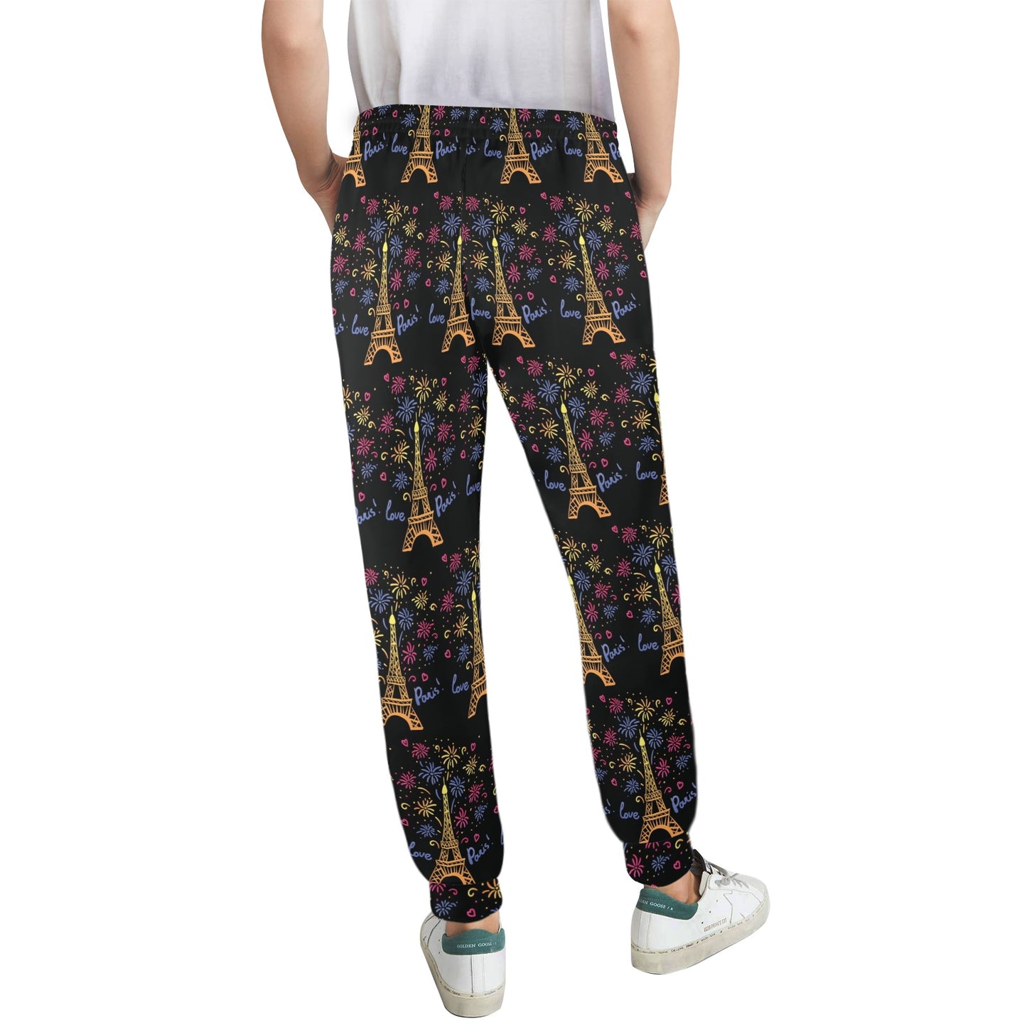 eiffel tower love Design Print Pattern JJ0181 Women's Casual Track Pants