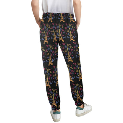 eiffel tower love Design Print Pattern JJ0181 Women's Casual Track Pants