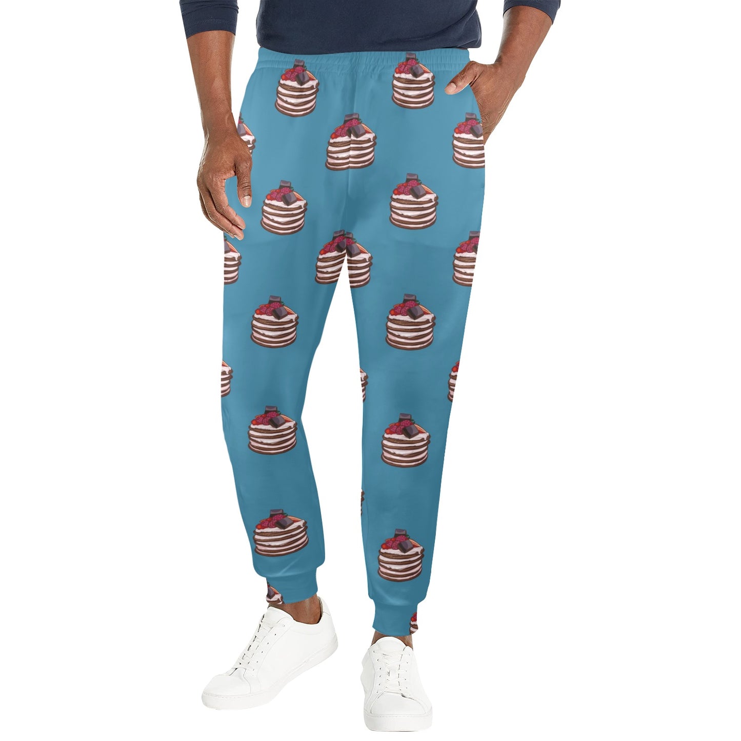 Pancake Pattern Print Design A03 Men's Casual Track Pants