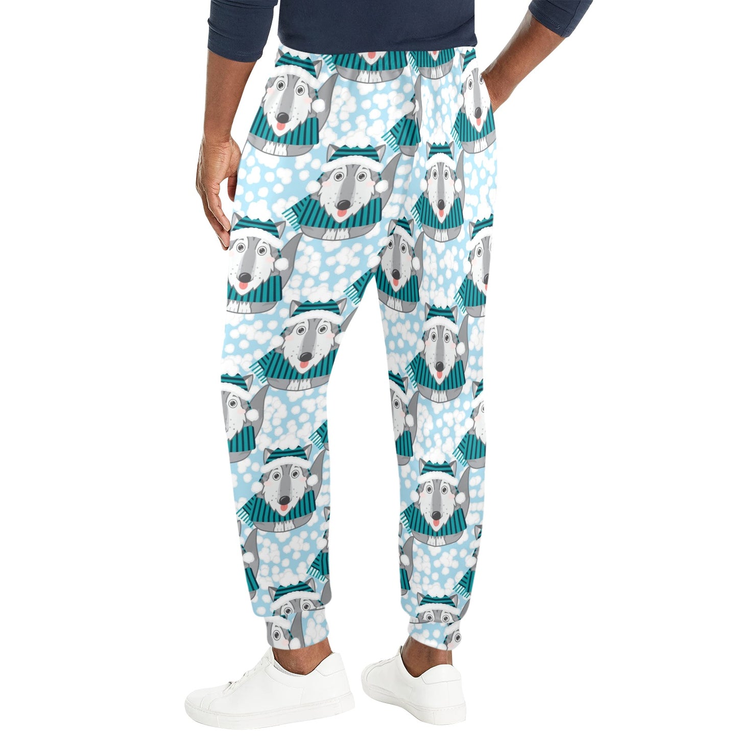 Alaskan Malamute Pattern Print Design 01 Men's Casual Track Pants