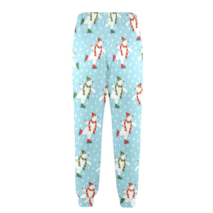 Polar Bear Pattern Print Design PB07 Men's Casual Track Pants