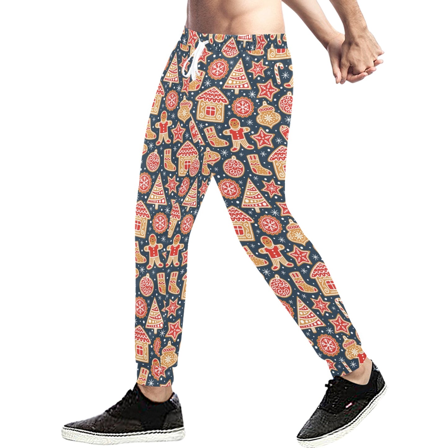 Gingerbread Pattern Print Design 03 Men's Sweatpants
