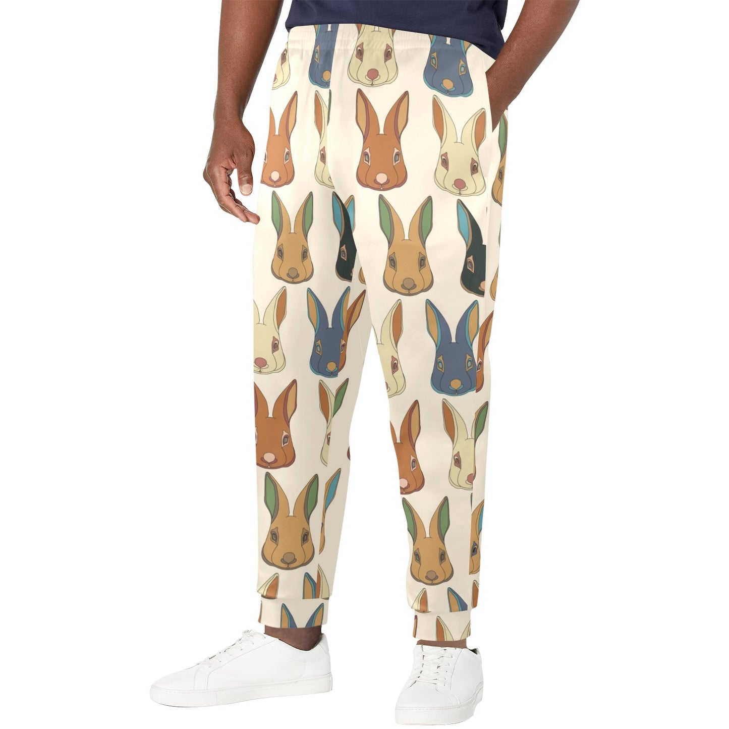 Rabbit Pattern Print Design RB04 Men's Casual Track Pants