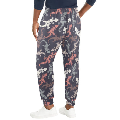 Gecko Pattern Print Design 02 Men's Casual Track Pants