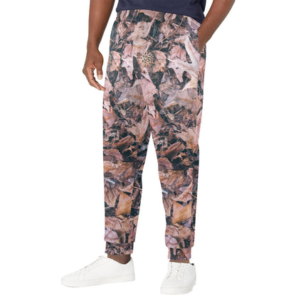 Camouflage Realistic Tree Leaf Print Men's Casual Track Pants