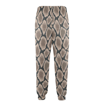 Snake Skin Design Print Men's Casual Track Pants