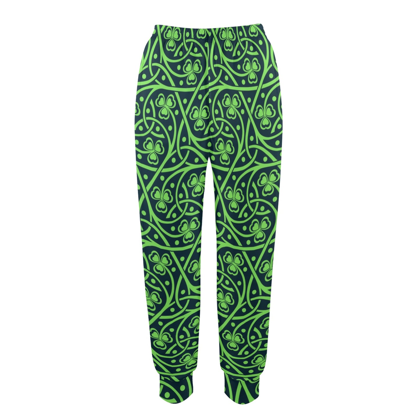Shamrock Themed Print Women's Casual Track Pants