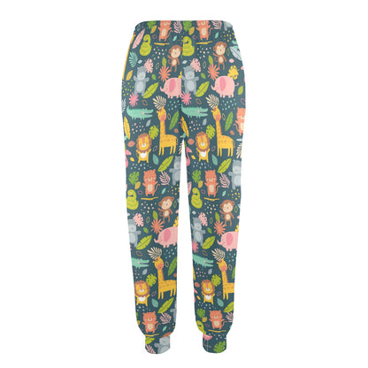 Safari Animal Cartoon Print Design LKS305 Women's Casual Track Pants