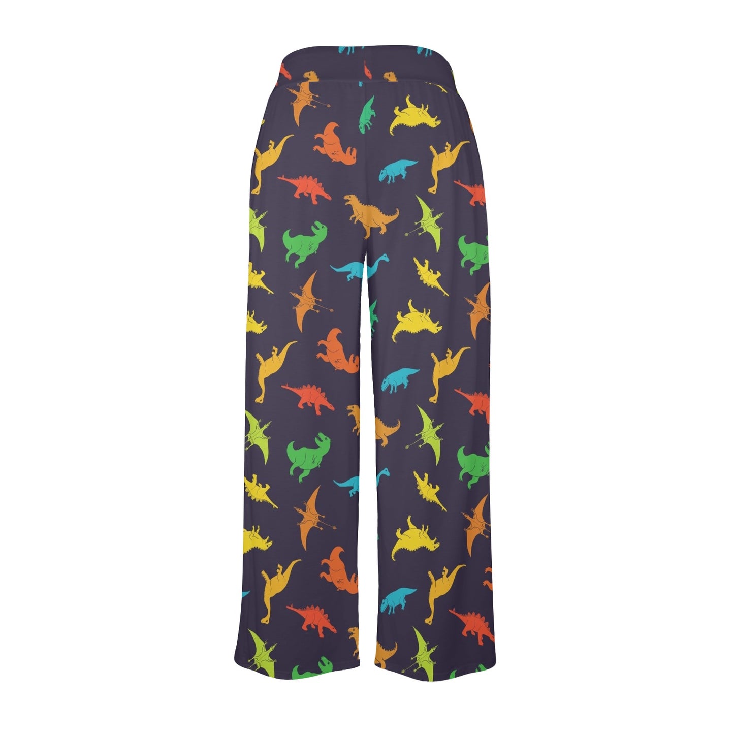 dinosaur Design Print Pattern JJ0105 Women's Wide Leg Lounge Pants