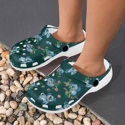 Koala Blue Design Print Unisex Clogs Shoes
