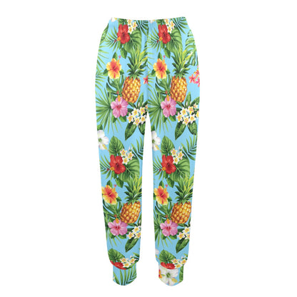 Pineapple Hawaiian flower Tropical Women's Casual Track Pants